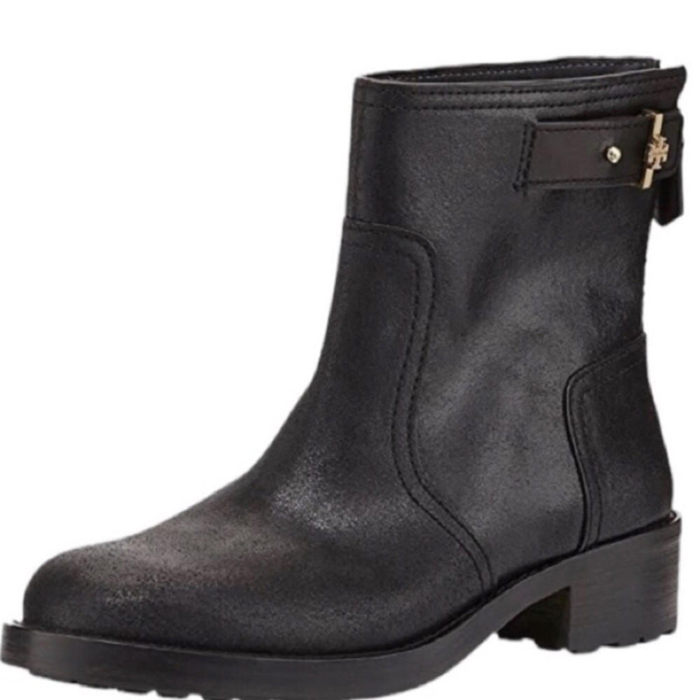 Tory Burch Black Leather Ankle Boots